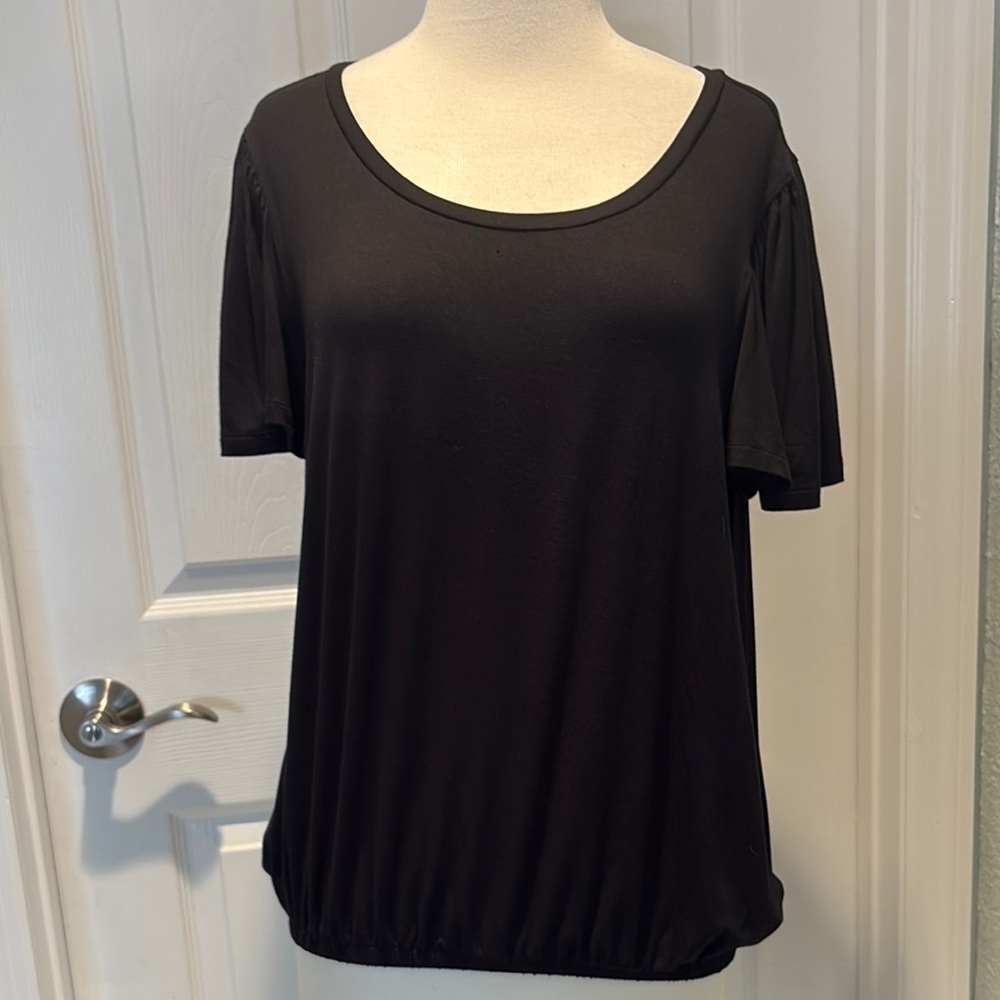 Express Black Relaxed Short Sleeve Tee